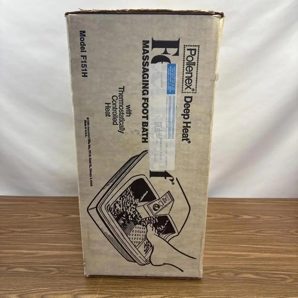 Vintage Pollenex Deep Heat FootRelief Massaging Footbath Mod: F151H NEW Old Stck - Picture 2 of 8